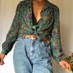 Vintage funky patterned top